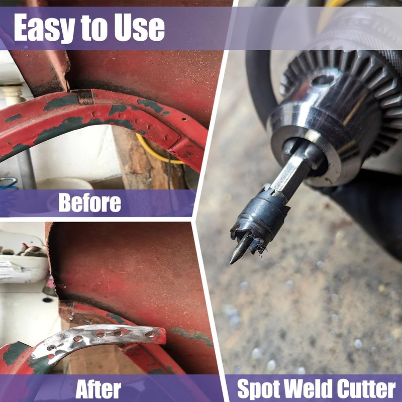 Yakamoz Spot Weld Cutter Kit - 10Pcs Double Sided Spot