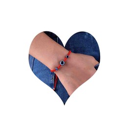 Atentuyi Boho Evil Eye Bracelet Anklet Red String Kabbalah Bracelet Braided Rope Bracelet Chain Glass Turkish Blue Eye Bracelet Handmade Adjustable Bracelet Jewellery Lucky Protection