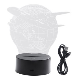 Innovative Earth Plane Shape Three Dimensional Touching Colorful Night Light for Home Bedroom