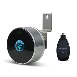 KENRONE Fingerprint Smart Door Lock Cabinet Lock with Sound Light Prompt, Emergency Unlock and Anti-Theft Alarm - Keyless Entry for Home, Apartment, Rental Property and Office