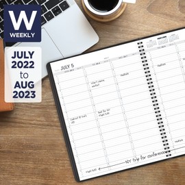 AT-A-GLANCE 2022-2023 Planner, Weekly Academic Appointment Book, 8-1/4" x 11", Large, Black (7095705)