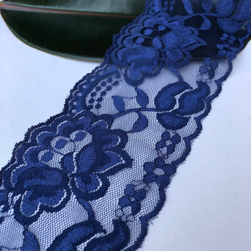 LUMKET 3.15 Inches Wide Stretch Lace Ribbon with Floral Pattern