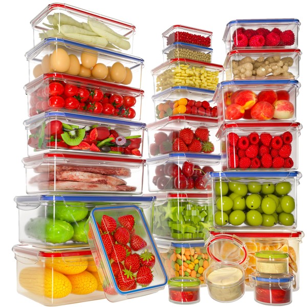 52-Piece Large Food Storage Containers with Lids Airtight, Health Material