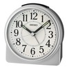 Seiko UK Limited - EU Alarm Clock, Silver & Black, Rund