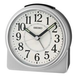 Seiko UK Limited - EU Alarm Clock, Silver & Black, Rund