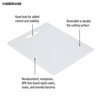 FARBERWARE Reversible Plastic Cutting Board, 8x10 Inch, White, Dishwasher Safe,
