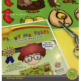 Playtime Felts Chicken Life Cycle Flannel Board Story Set