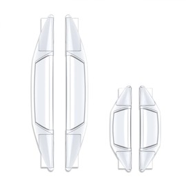 HQRNYP 4PCS Car Door Anti-Collision Strip, Car Door Edge Guards, Auto Body Self Adhesive Anti-Scratch Strips, Universal Auto Accessories Bumper Guard Protector Strips for Most Vehicles (Transparent)