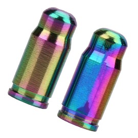 Keenso Bike Nozzle Valve Caps, 2 Pcs/Lot TC4 Titanium Alloy Mountain Road Bicycle Valve Cap for Inner Tube Gas Nozzle (Colorful) Bicycles and spare partsorange presta valve cap
