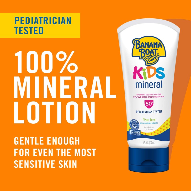 Protector Solar Banana Boat Kids, 100% Mineral, Spf 50, 180