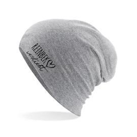 Huuraa Beanie Reinbek in Love Unisex Hat with Name of Your Favourite City in Schleswig-Holstein Gift Idea for Friends and Family, gray