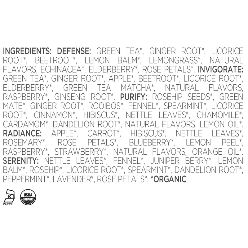 Tea Forte Wellbeing 3-Piece Premium Tea Gift Set with Light