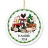 Farm Lover Ornament Gift, Customized Farmer Christmas 2024 Keepsake Ornament