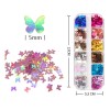 HANSAMU 3d Holográfico Mariposa Arte De Uñas Purpurina 12 Fajas