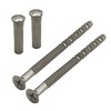 M4 x 60mm Chrome Door Handle Screws with Chrome Security