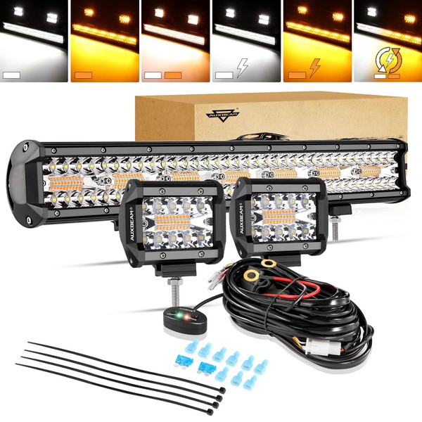 Auxbeam 20 Inch 420W with 2 PCs 4 Inch 60W