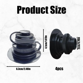 Pack of 4 Inflatable Boat Valve, Air Valve for Intex Inflatable Boat, Air Up Replacement Parts, Tight Design for Boats and Pools, Easy Installation