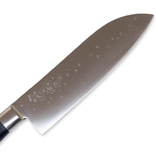匠美風 野菜 包丁 透かし彫り 桜三徳包丁 170mm 刃渡り 170mm モリブデン鋼 AUS-8