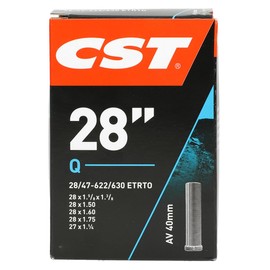 CST Postbox Black 28 x 1 1/8 Bicycle Inner Tube 1.75 28/47-622/635 AV40 mm