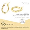 RoseJeopal Gold Hoop Earrings for Women, Sterling Silver Small 14K