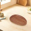Captivating Wooden Snack Dessert Plate Irregular Oval Design Round Wooden