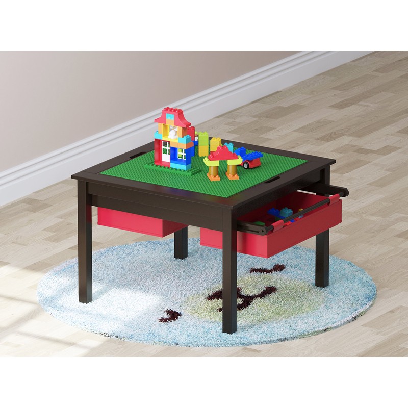 UTEX 2 in 1 Kids Construction Play Table with Storage