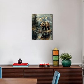 TUMOVO DIY Painting by Numbers for Adults, Bear Paint by Numbers, 16x20 Inch Adults Paint by Number Kits for on Canvas, Frameless Color by Number Art Craft Kits