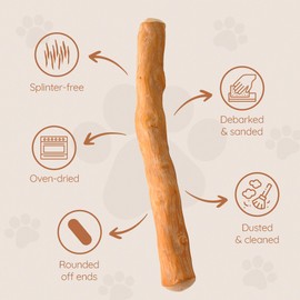 Wildfang Wildfang?Coffee Wood Dog Chew Medium-Natural Wood Stick for Dogs, Wood Dog Chew Toy, Wood Dog Bone, Wood Chew Toy for Dogs, Dog Wood Chew Stick, Coffee Bone for Dogs Muscle Training Wood Chews, M