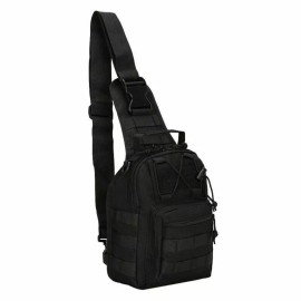 RTG Tactical Sling Shoulder Bag Molle Travel Pack Outdoor Hiking Black