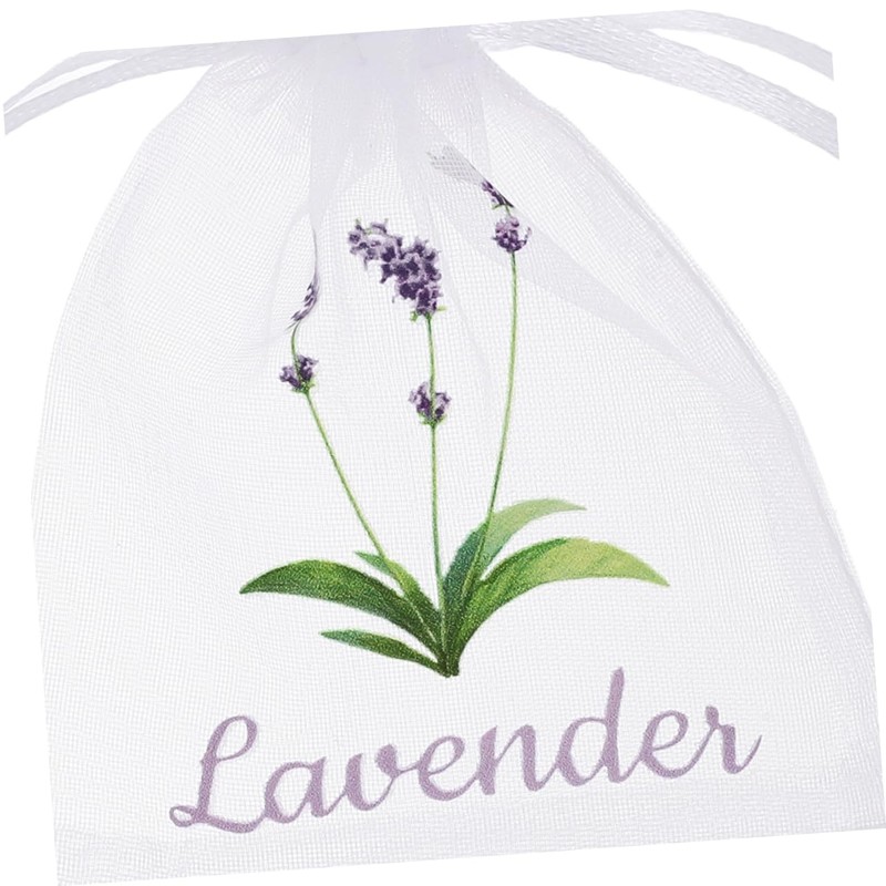 ABOOFAN 50pcs Lavender Sachet Bags Empty Drawstring Pouches Light Purple
