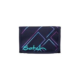 satch Wallet for Boys and Girls with Window, Coin Pocket and Note Compartment, Purple Laser - Dark Blue, Standard size