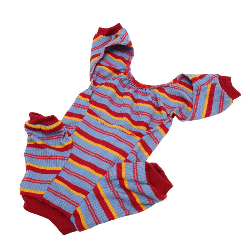 Striped Dog Pajamas Spring Stylish Classic Soft Breathable 4 Legged