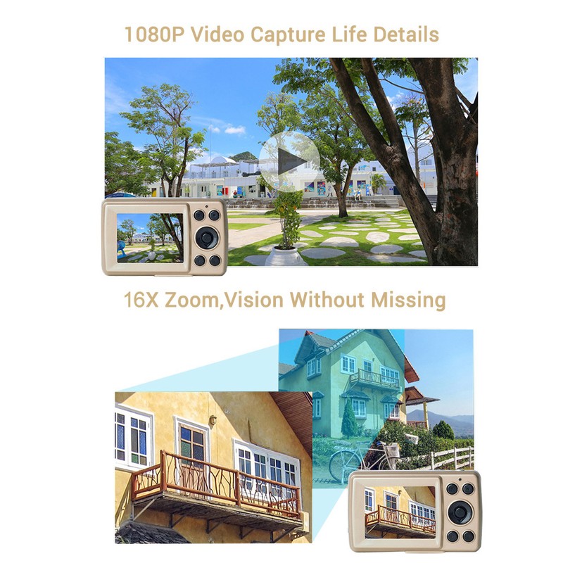 2.4in Digital Camera 1080P Video 16MP Photos 16X Digital Zoom