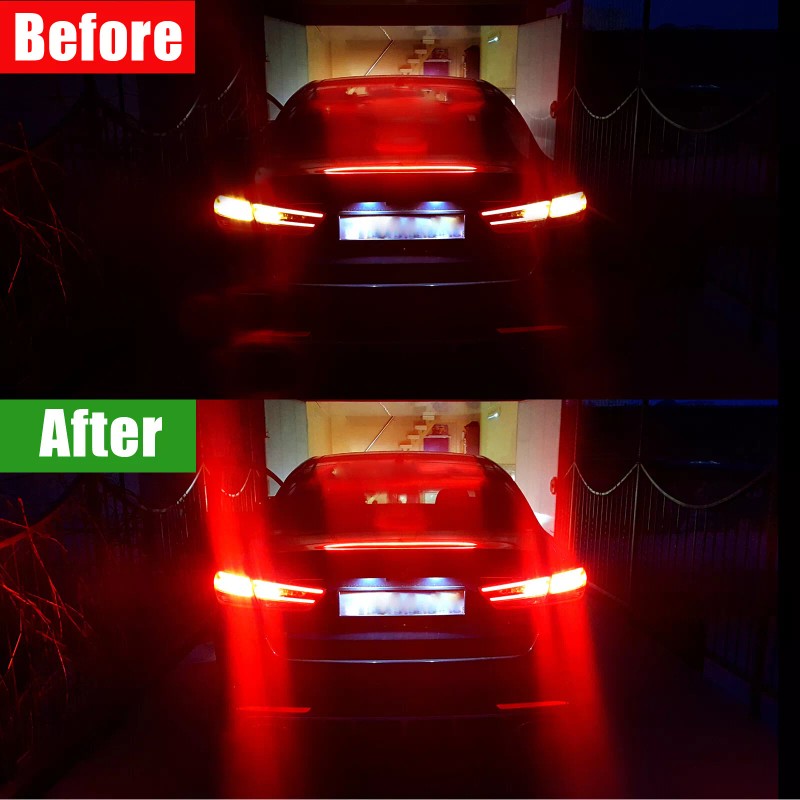 Wowpartspro 2x 1157 66 LED Strobe Flash Safety Brake Stop