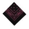 Hats of London Plain & Paisley Bandanas (Black & Pink)