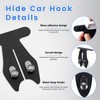 SNOMEL 2 Pcs Car Hooks for Passenger Glove Box, Self-Adhesive
