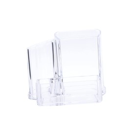 Portalápices De Plástico Transparente Organizador De Escritorio 3.74X5.11X4.33In Caja De Almacenamiento Para Oficina Organizador De Papelería...      