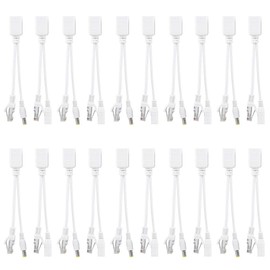 10 pares IP Cámaras POE RJ45 Cable a Prueba de Rayos, Antiestático de Alimentación Adaptador de Ethernet Inyector + Divisor DC 12 V, Plug and play