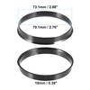 ACROPIX 73.1mm to 70.1mm Universal Car Hub Centric Rings Black