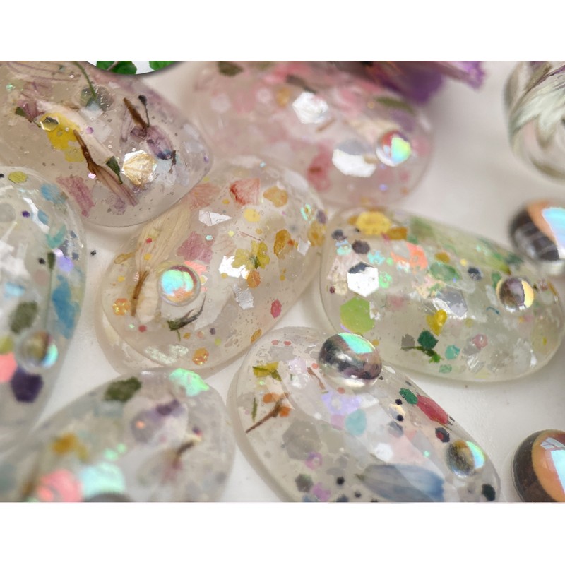 classic nail Vibla I.M. Flower Fresh Flower Glitter Gel +