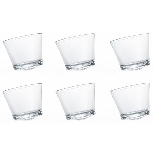 Aderia P-6729 Glass Clear 3.4 fl oz (90 ml), Yurari Yurari (6 Pieces), Made in Japan