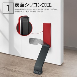 TENKOSUIYO Entrance Door Stopper, Folding, Stick with Tape, One-foot Operation, Door Fixation, Convenient Storage, Easy Installation, No Tools Required, Space Saving, Fashionable, Convenient Goods