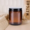 72 PCS 8 oz Amber Glass Jars with Lids, Round