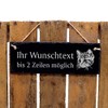 Door Sign with Kitten Cat Design Engraved Slate 22 x