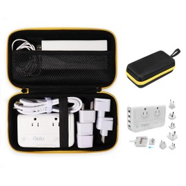 CaseSack Travel Converter Case for Ceptics, FOVAL, ALLWEI, Key Power Travel Adapter/Converter, All in one case for MacBook Adapter, Travel Converter, Portable SSD/Hard Drive, USB Docking Station