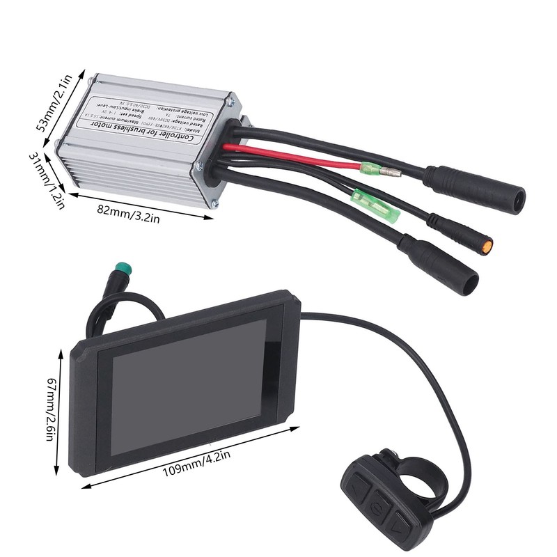 15A Electric Bike Controller Kit Waterproof LCD8H Meter Bicycle Conversion