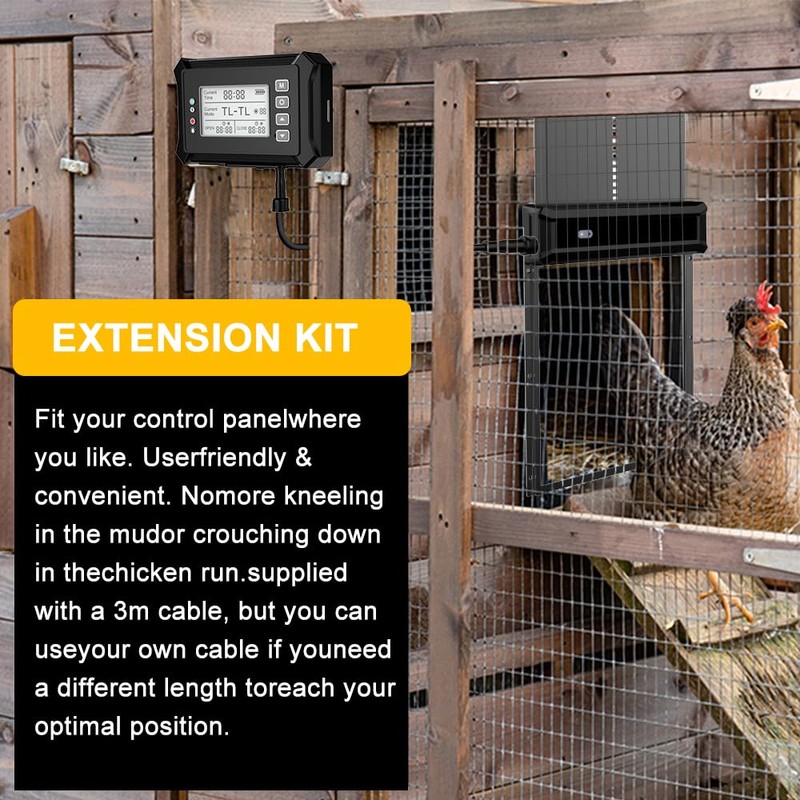 Automatic Chicken Coop Door Extra Large Solar Powered Auto Chicken