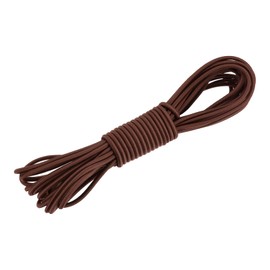 DMiotech 3mm Shock Cord, 7.6 M Brown Bungee Cord Tent Pole Shock Cord Round Elastic Kayak Rope Stretch String Marine Grade Heavy Polyester for DIY Projects Tie Downs