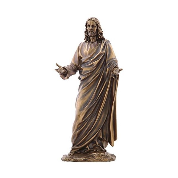 US 11.5 Inch Jesus (Son of God) with Open Arms Cold Cast Bronze Figurine
