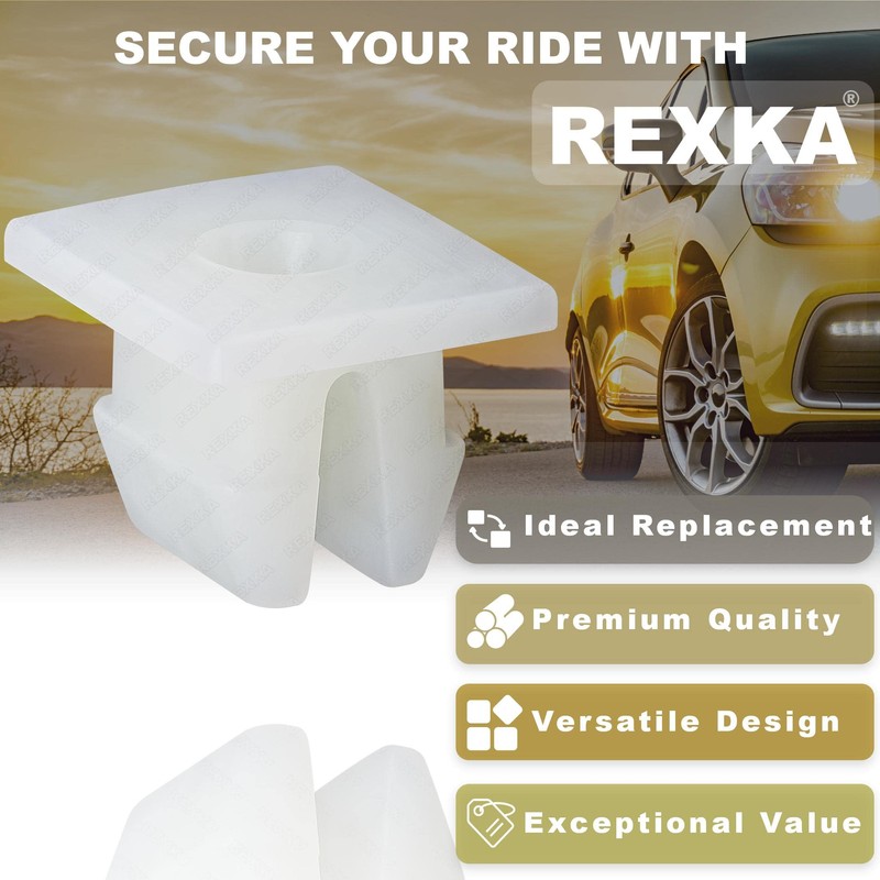 Rexka 10pcs Front Bumper Support Splash Shield Under Cover Nylon